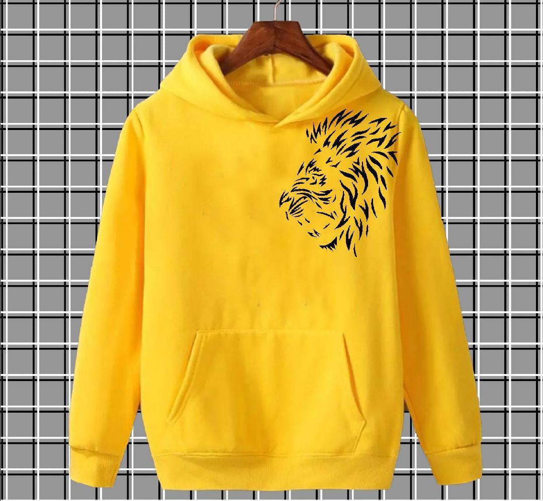 Mens 2 Pcs Fleece Graphics Sublimation Hoodie Track Suit-Yellow