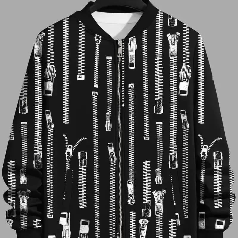 1 Pc Mens Polyester Printed Jacket