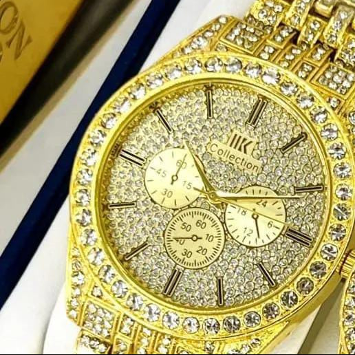 Stainless Steel Diamond Stone Couple Watches